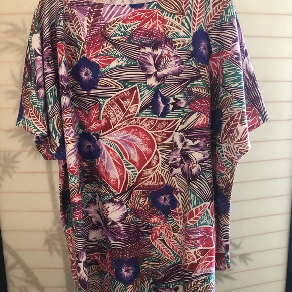 Hand Sewn Short Sleeve Cotton Knit Blouse Plus Size 3x - Picture 5 of 7